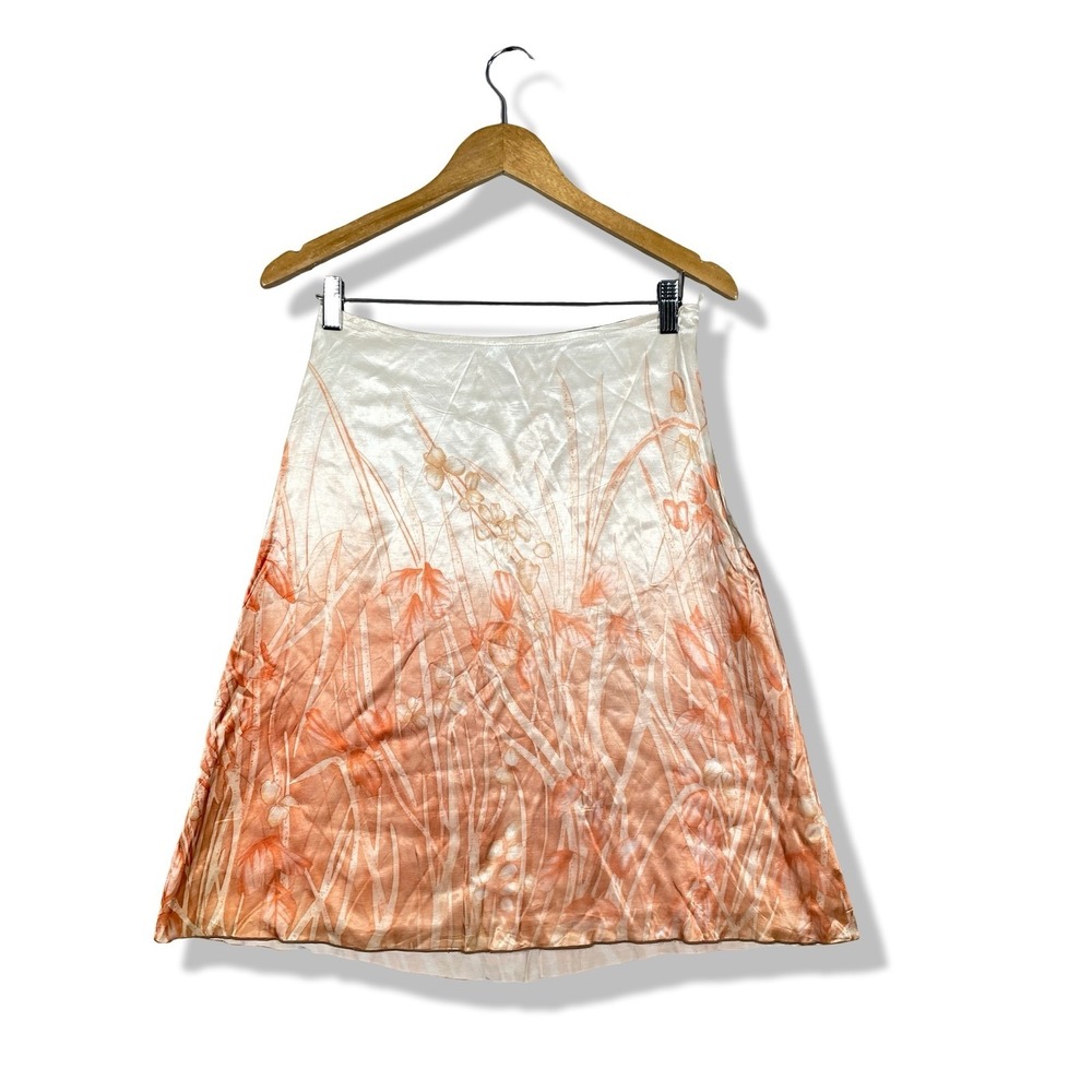 Y2K Rubber Ducky‎ Floral Midi Skirt Womens S Floral Silk Boho Chic Cottagecore